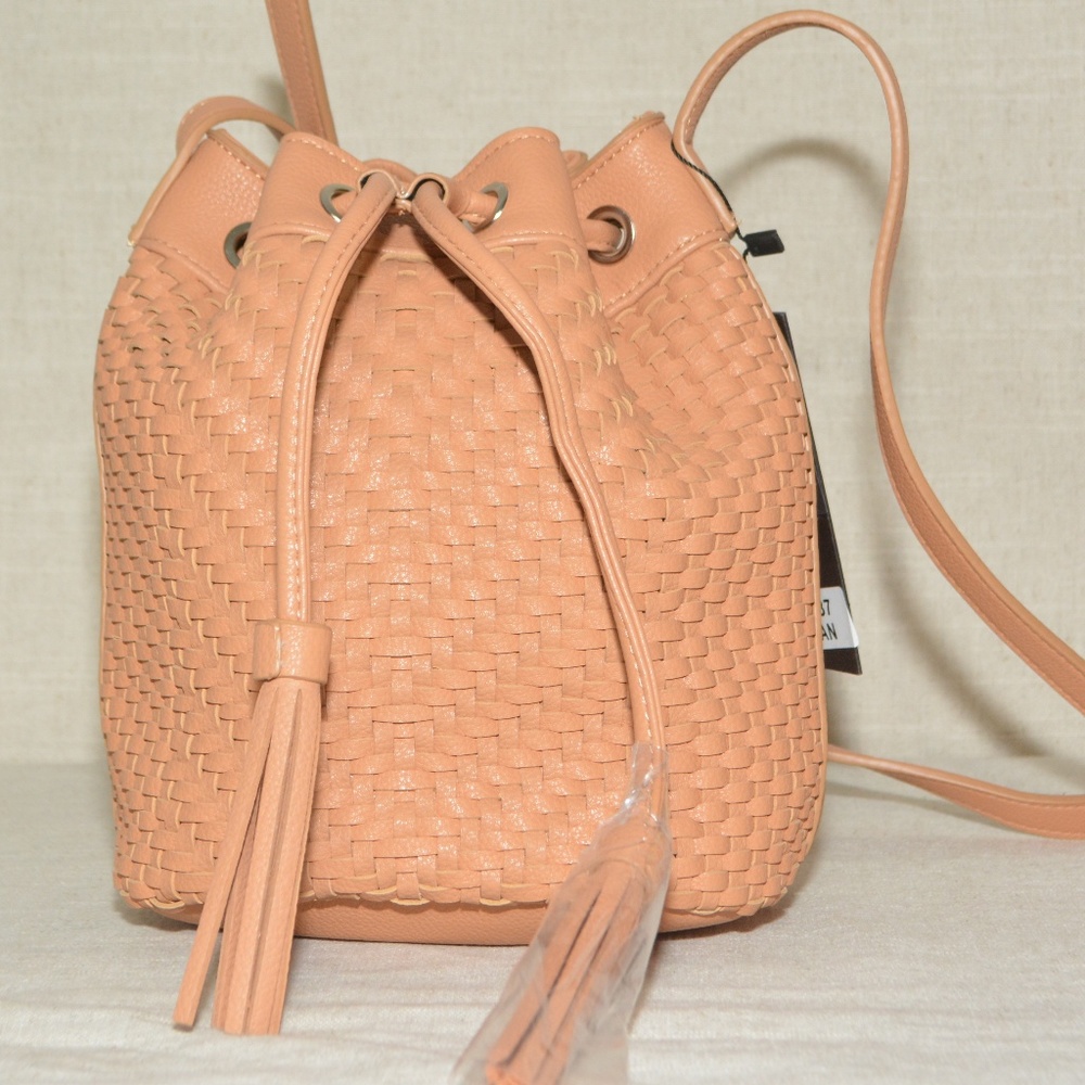 ModCloth Street Level Woven Boho bucket bag